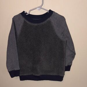 Tea Collection Steel Gray Sherpa Sweatshirt